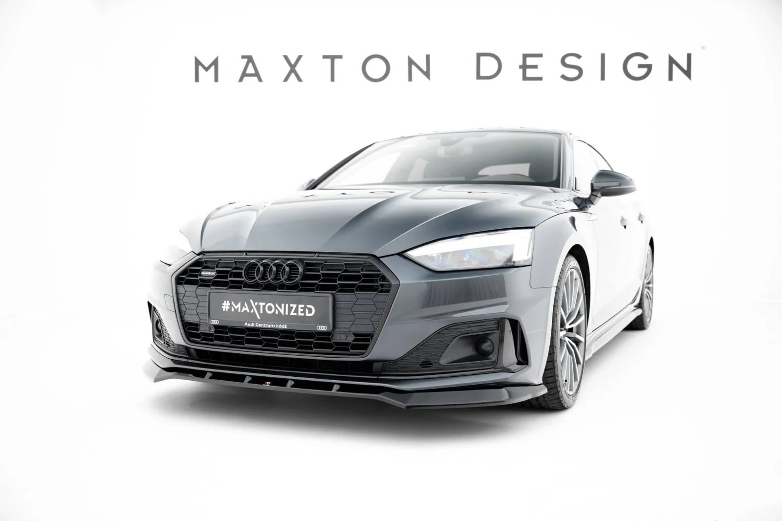 Maxton Design Frontsplitter V.2 für Audi A5 F5 FL – Schwarz glänzend