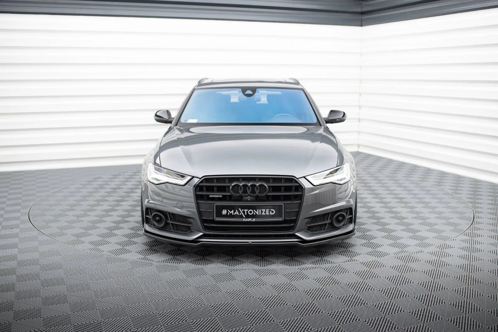 Maxton Design Frontsplitter V.2 für Audi A6 C7 S line S6 FL – Schwarz glänzend