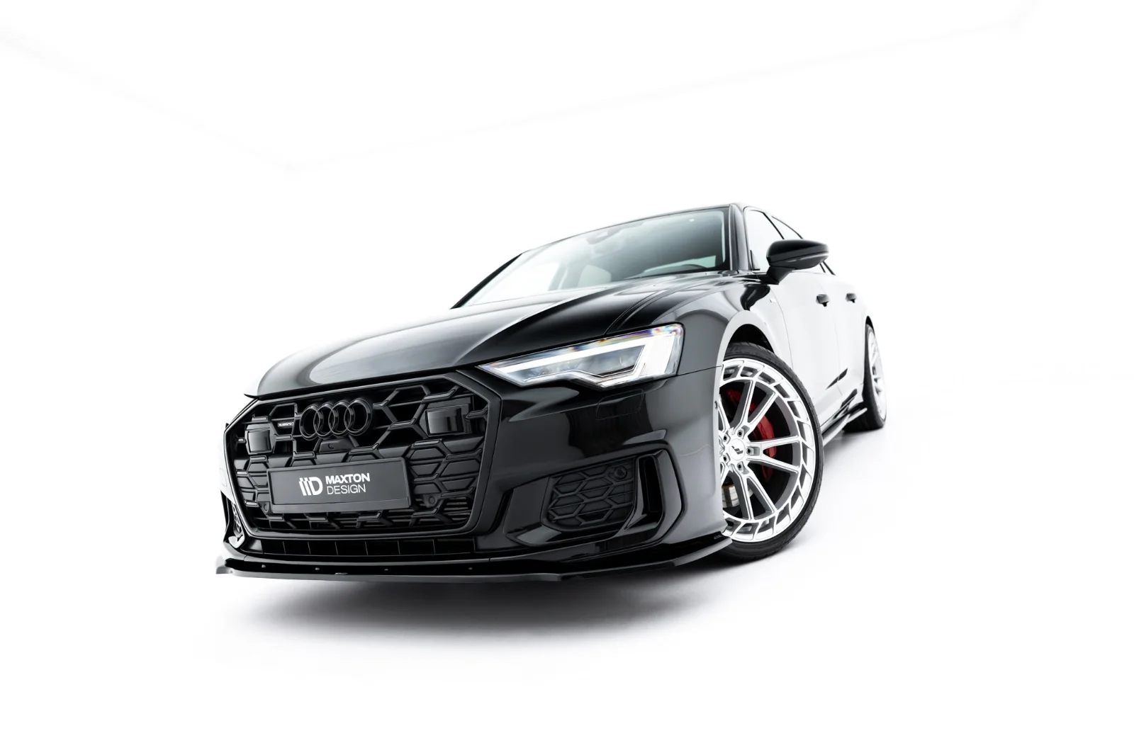 Maxton Design Frontsplitter V.2 für Audi A6 S line S6 C8 FL – Schwarz glänzend