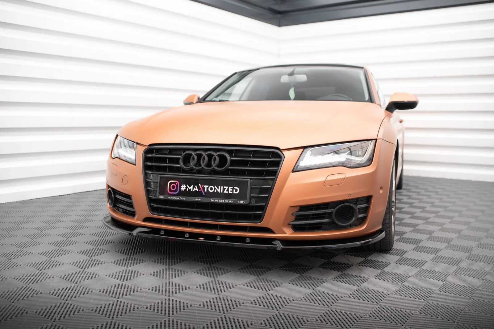 Maxton Design Frontsplitter V.2 für Audi A7 C7 – Schwarz glänzend