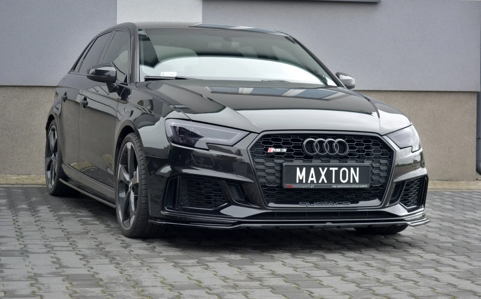 Maxton Design Frontsplitter V.2 für Audi RS3 8V FL – Schwarz glänzend – AU-RS3-8VF-FD2G