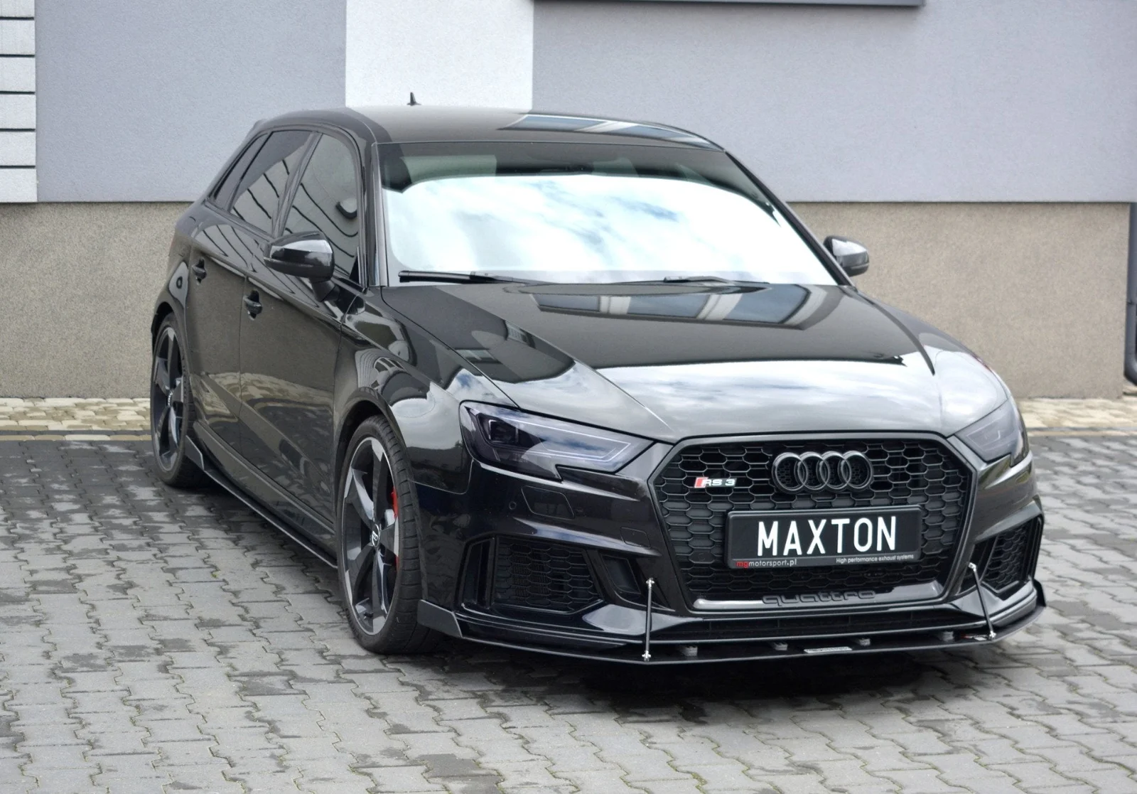 Maxton Design Frontsplitter V.2 für Audi RS3 8V FL – Schwarz matt
