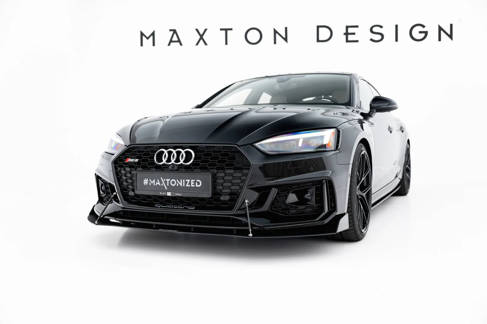 Maxton Design Frontsplitter V.2 für Audi RS5 F5 – Schwarz matt