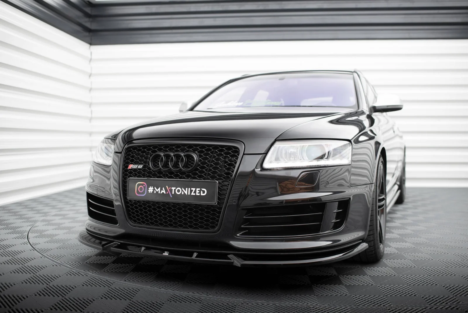 Maxton Design Frontsplitter V.2 für Audi RS6 C6 – Schwarz glänzend