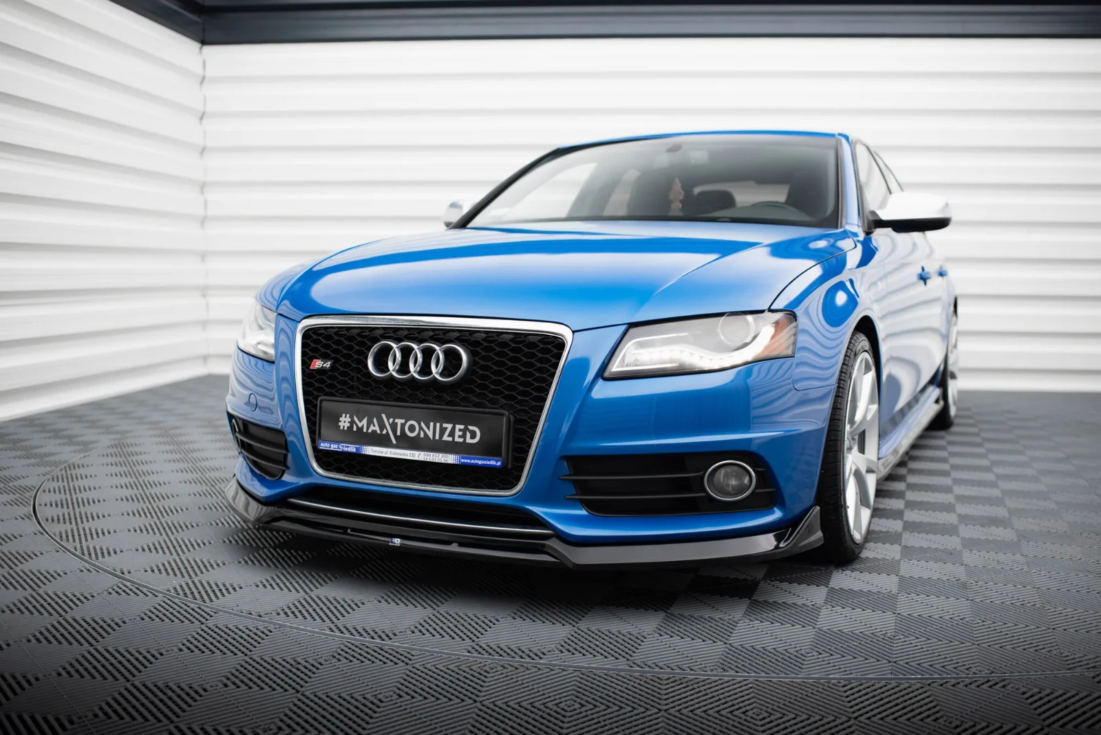 Maxton Design Frontsplitter V.2 für Audi S4 A4 S line B8 – Schwarz glänzend