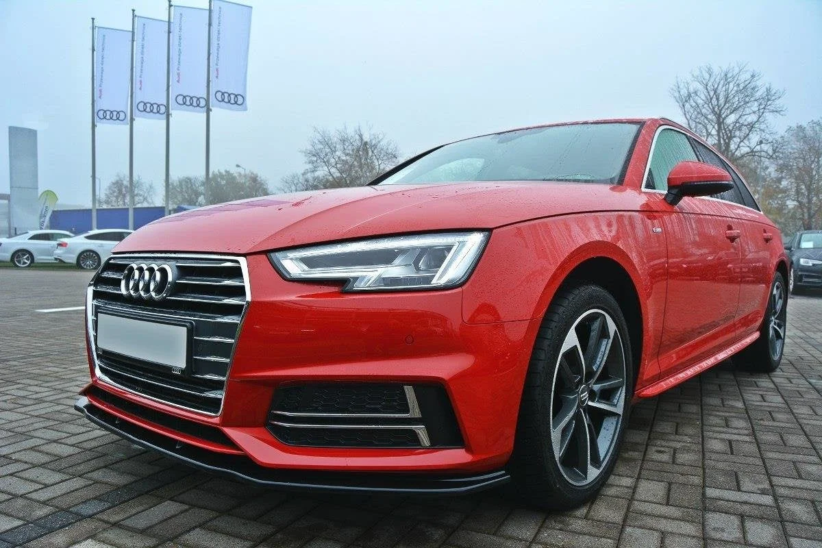 Maxton Design Frontsplitter V.2 für Audi S4 A4 S line B9 – Schwarz glänzend
