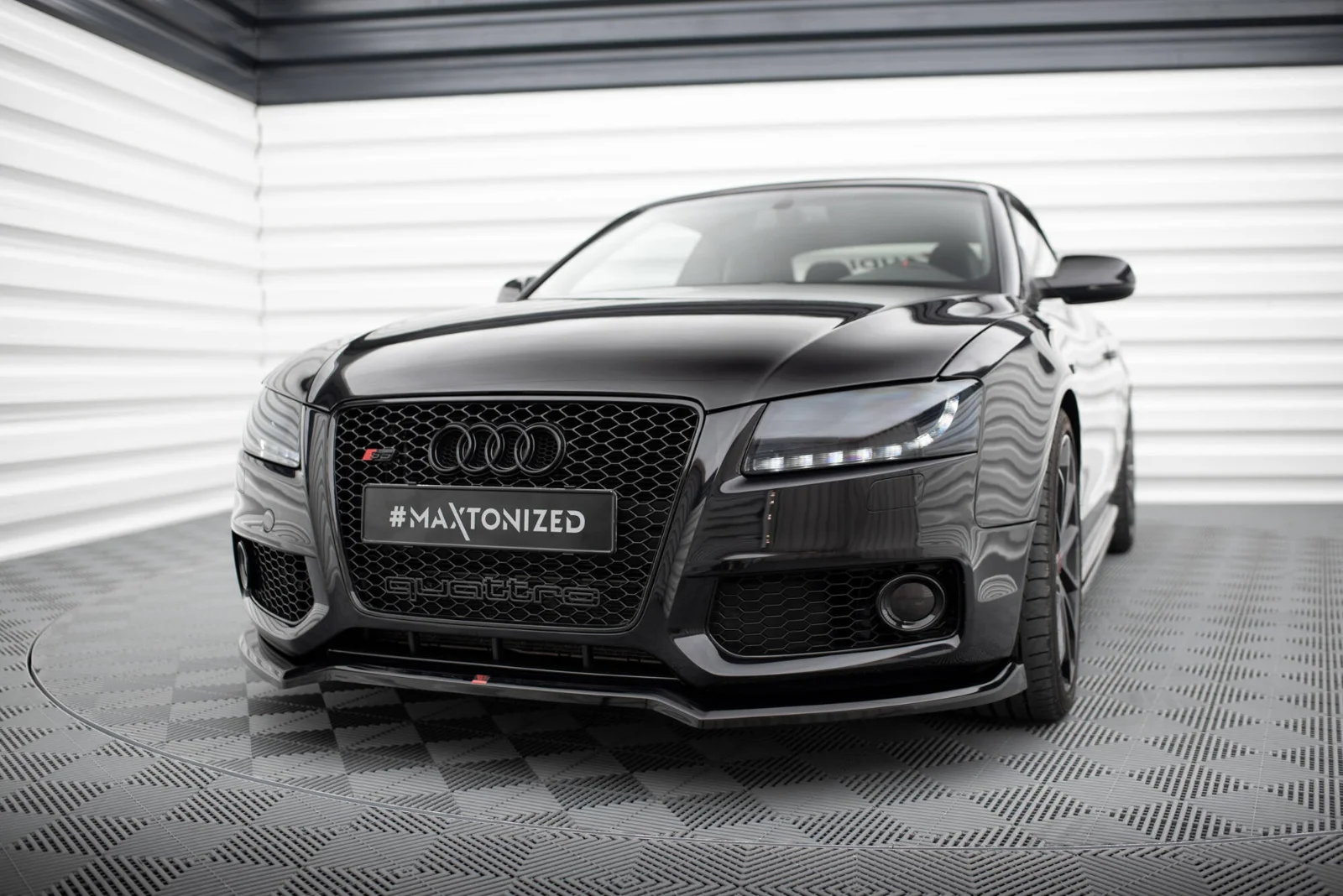 Maxton Design Frontsplitter V.2 für Audi S5 A5 S line 8T – Schwarz glänzend