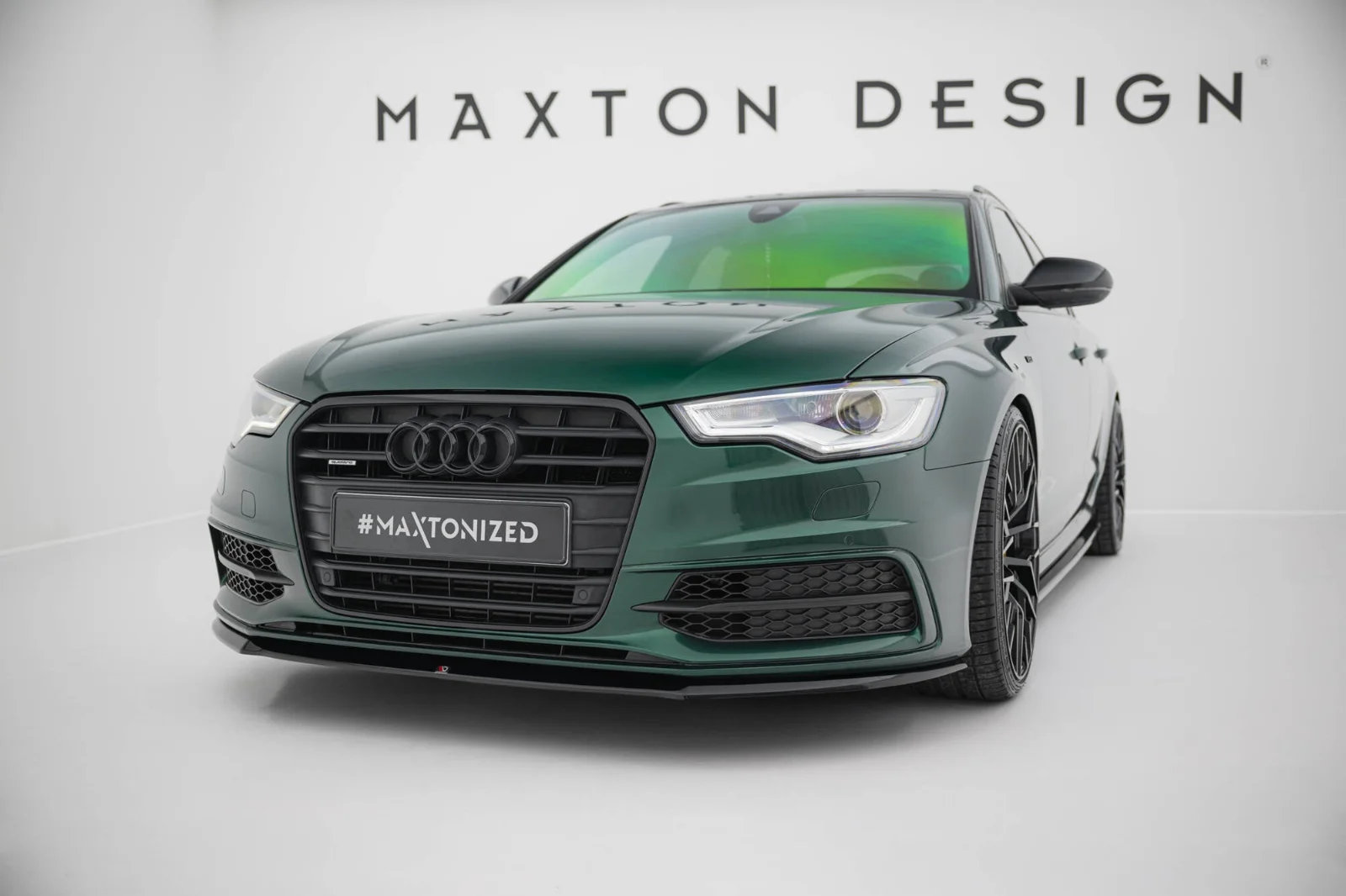 Maxton Design Frontsplitter V.2 für Audi S6 A6 S line C7 – Schwarz glänzend