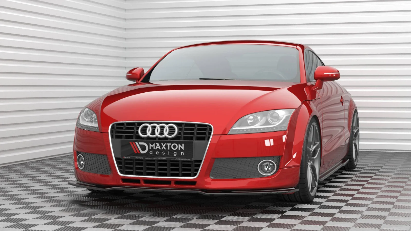 Maxton Design Frontsplitter V.2 für Audi TT 8J – Schwarz glänzend