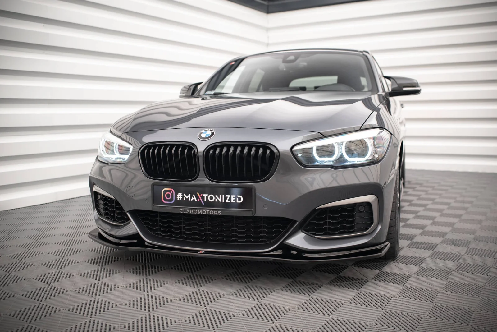Maxton Design Frontsplitter V.2 für BMW 1er F20 F21 M-Power – Schwarz glänzend