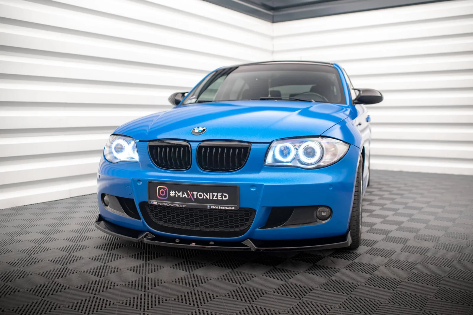 Maxton Frontsplitter V.2 für BMW 1er M-Paket E87 E81 FL – Schwarz glänzend