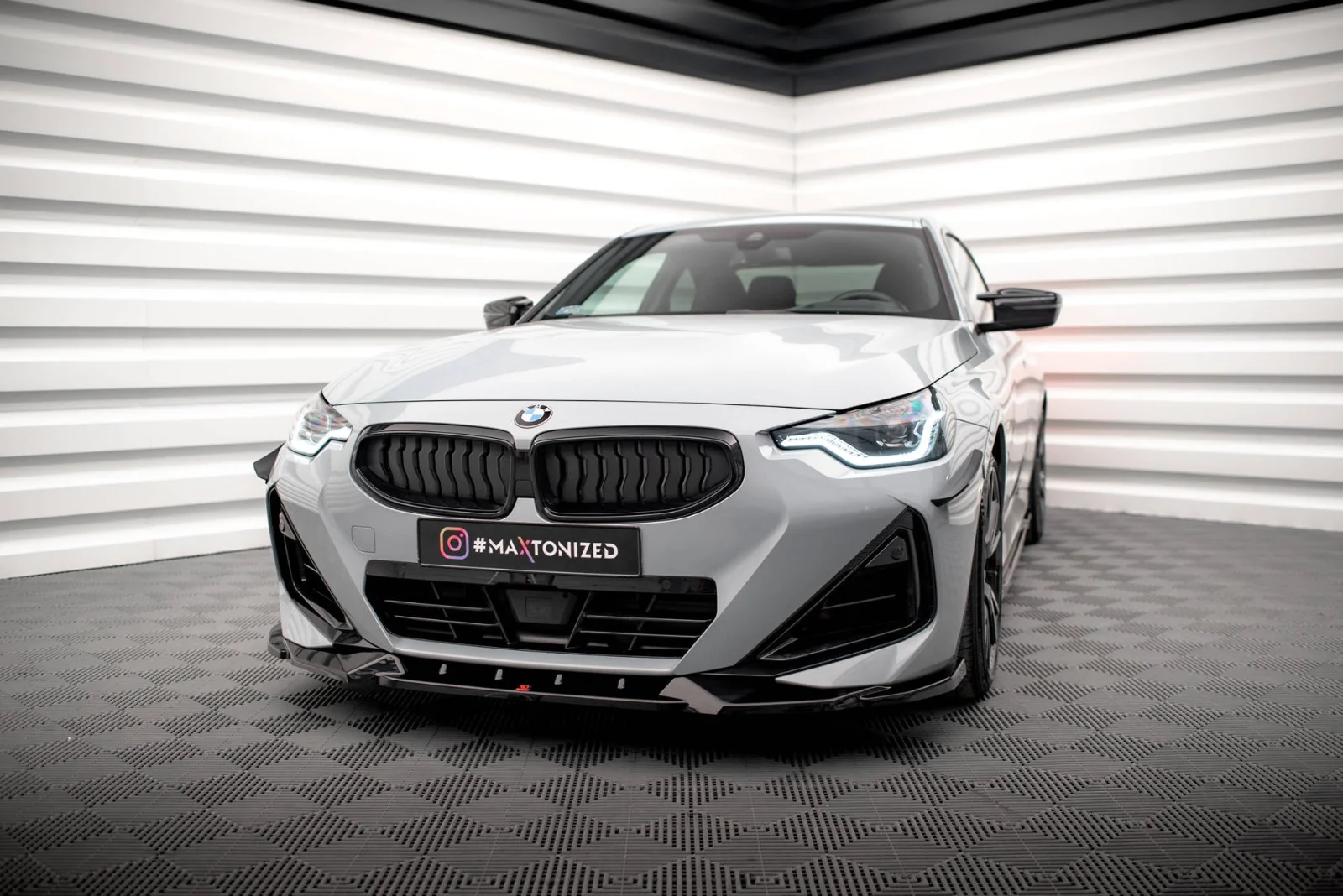 Maxton Frontsplitter V.2 für BMW 2er M-Paket M240i G42 – Schwarz glänzend – BM-2-42-MPACK-FD2G
