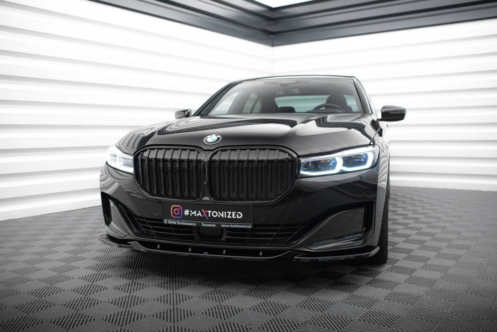 Maxton Design Frontsplitter V.2 für BMW 7er G11 G12 FL – Schwarz glänzend