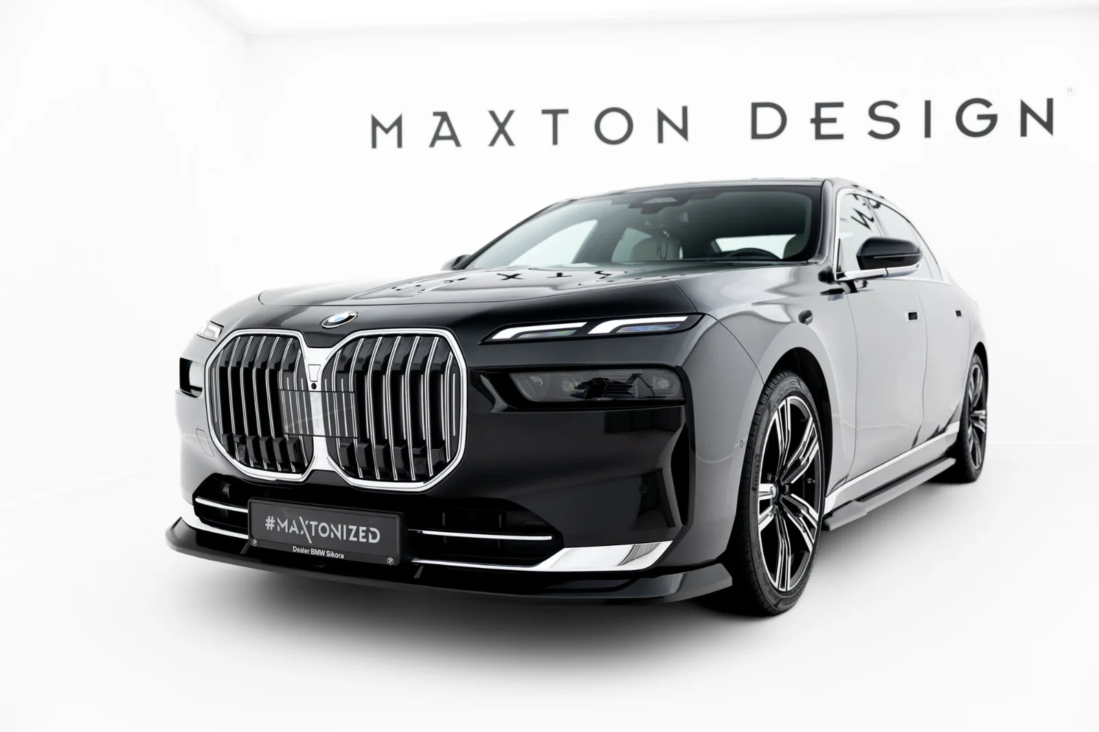 Maxton Design Frontsplitter V.2 für BMW 7er G70 – Schwarz glänzend