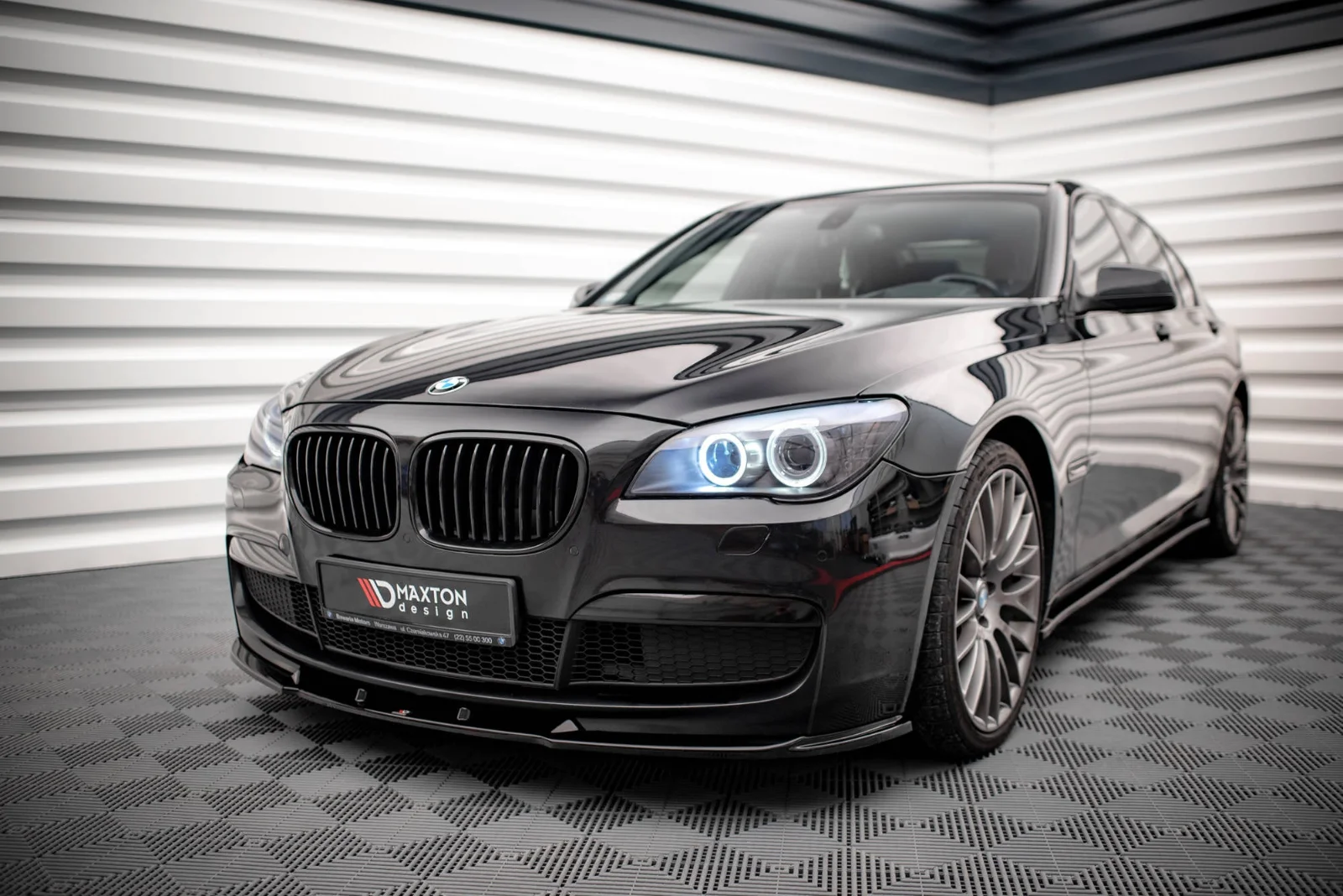 Maxton Design Frontsplitter V.2 für BMW 7er M-Paket F01 – Schwarz glänzend