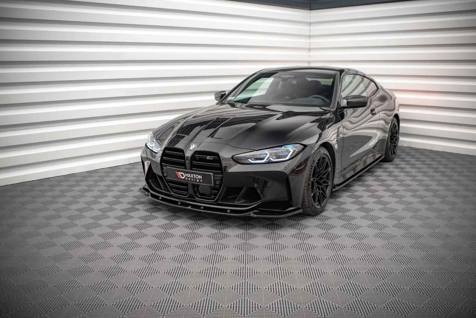 Maxton Design Frontsplitter V.2 für BMW M4 G82 FL M3 G80 G81 – Schwarz glänzend