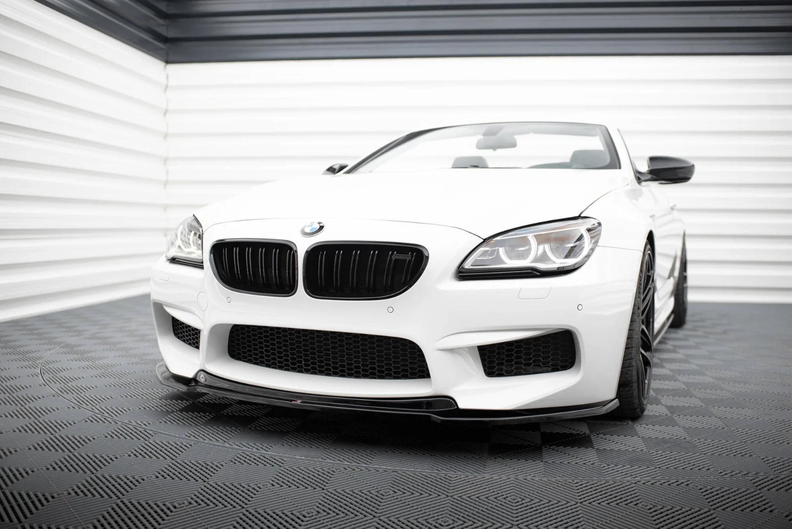 Maxton Frontsplitter V.2 für BMW M6 Cabriolet F06 F13 F12 – Schwarz glänzend
