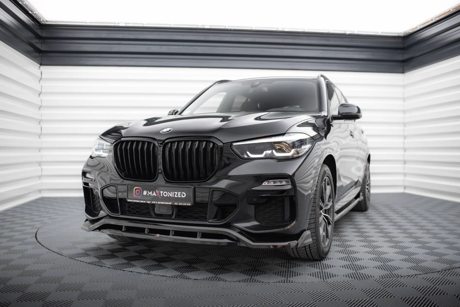 Maxton Design Frontsplitter V.2 für BMW X5 M-Paket G05 – Schwarz glänzend