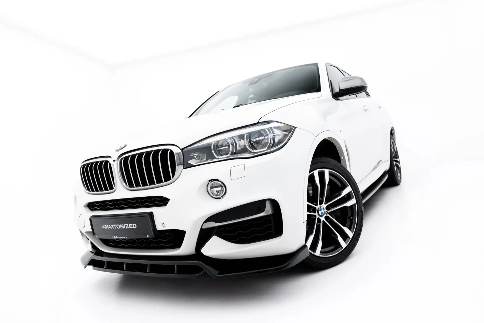 Maxton Design Frontsplitter V.2 für BMW X6 M-Paket F16 – Schwarz glänzend