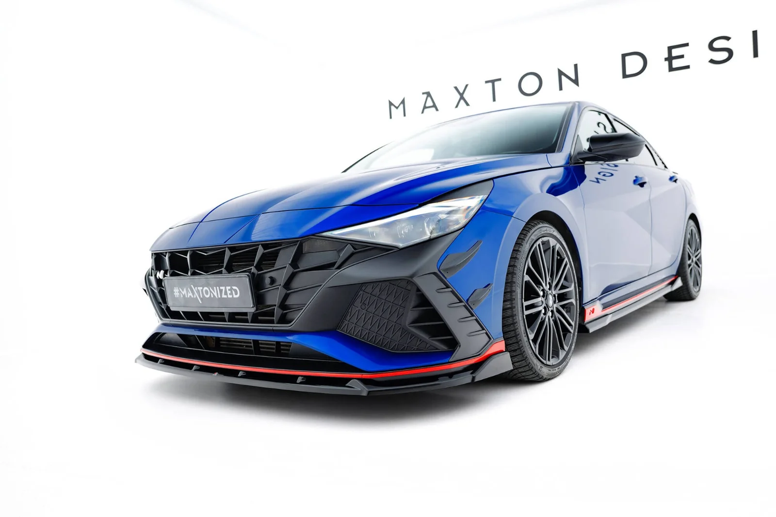 Maxton Design Frontsplitter V.2 für Hyundai Elantra N Mk7 – Schwarz glänzend