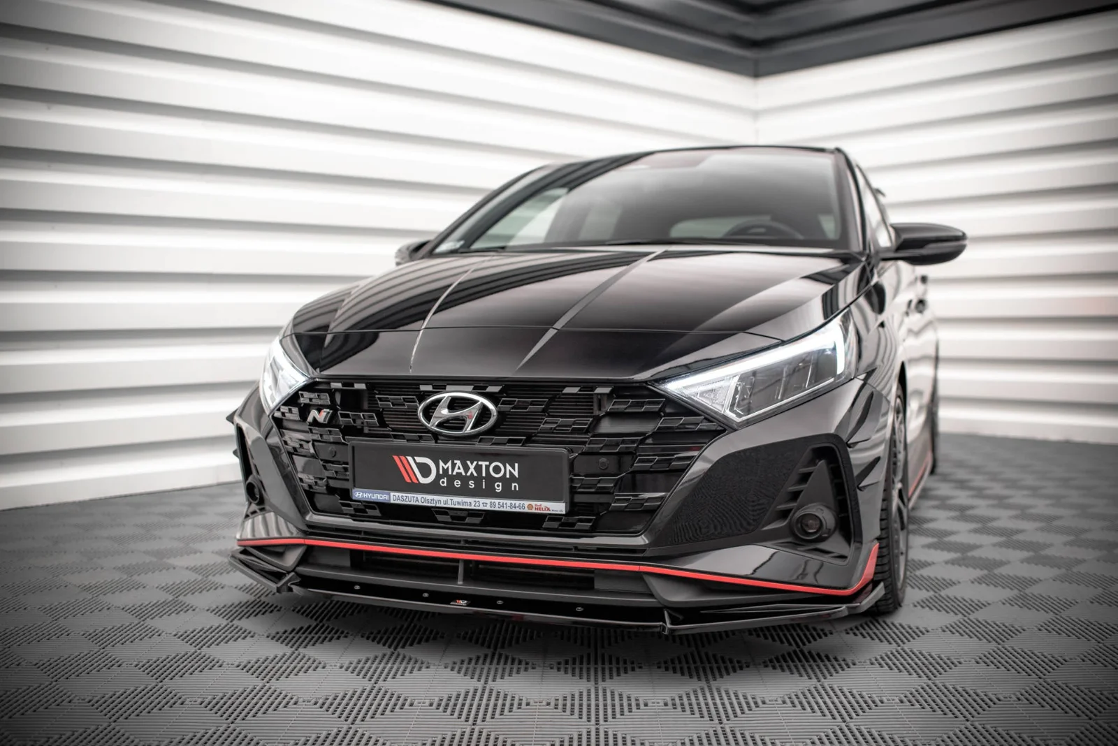 Maxton Design Frontsplitter V.2 für Hyundai i20 N Mk3 – Schwarz glänzend
