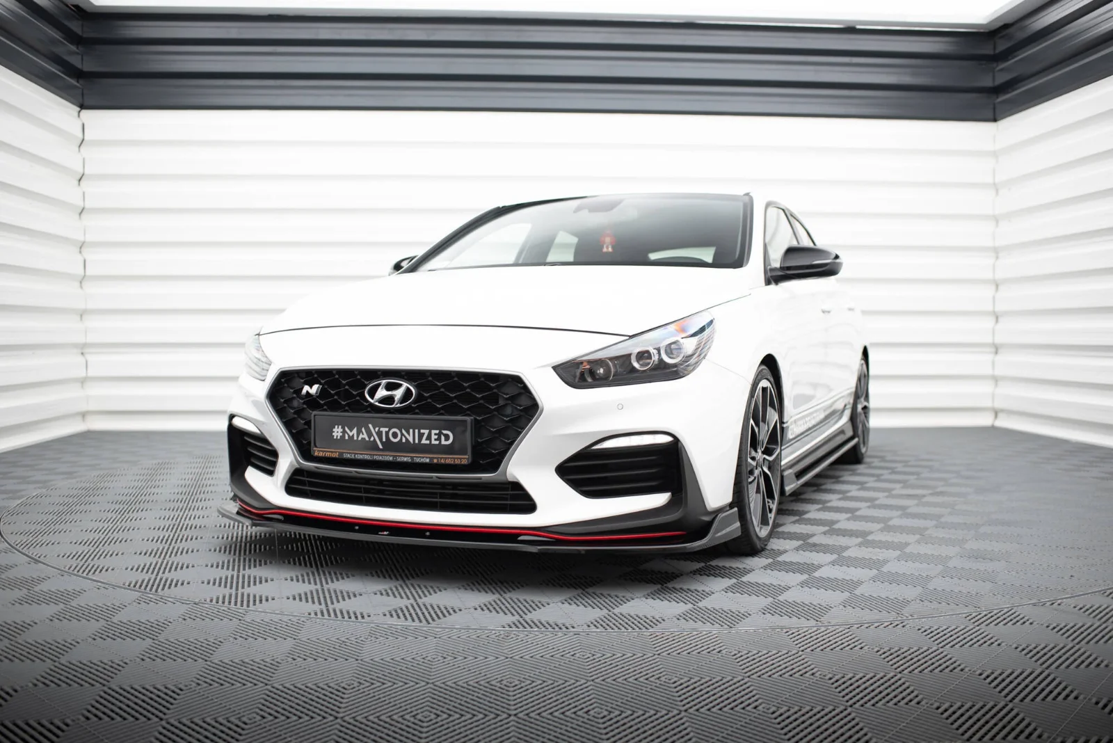Maxton Design Frontsplitter V.2 für Hyundai i30 N Mk3 – Schwarz glänzend