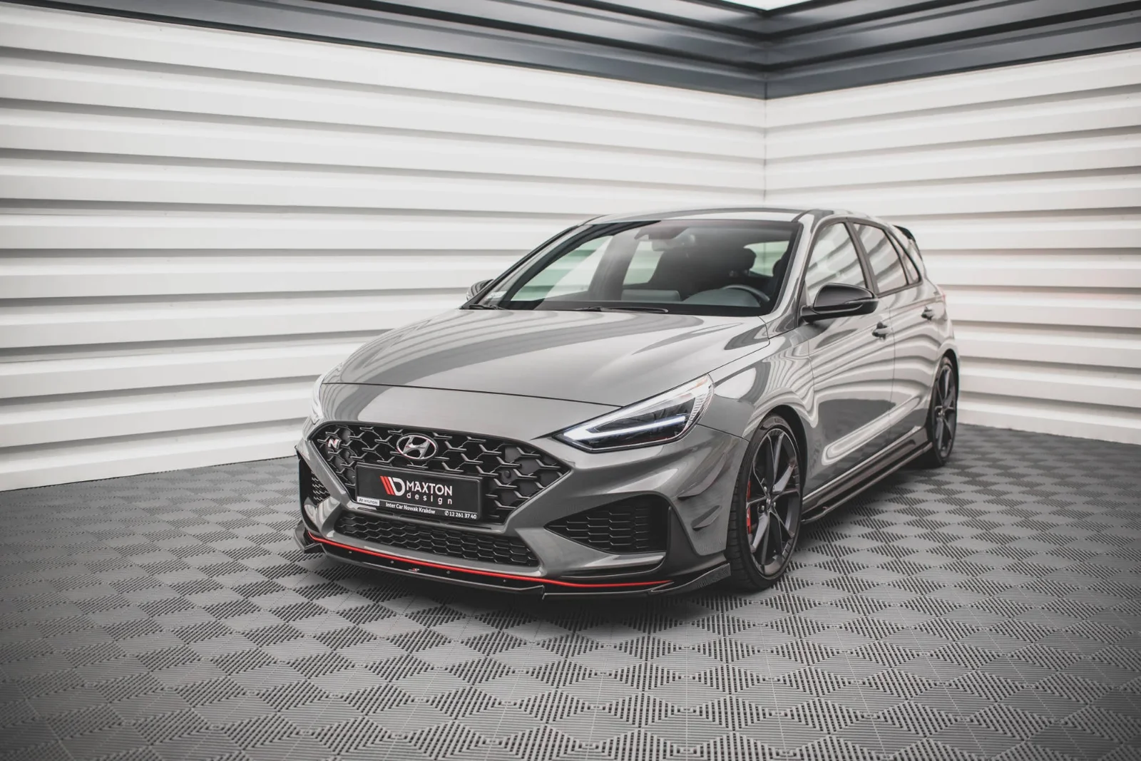 Maxton Frontsplitter V.2 für Hyundai i30 N N-Line Mk3 FL – Schwarz glänzend