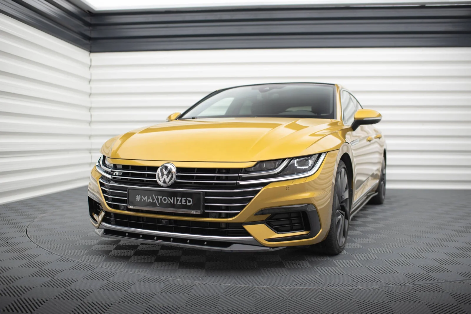 Maxton Design Frontsplitter V.2 für VW Arteon R-Line Mk1 – Schwarz glänzend