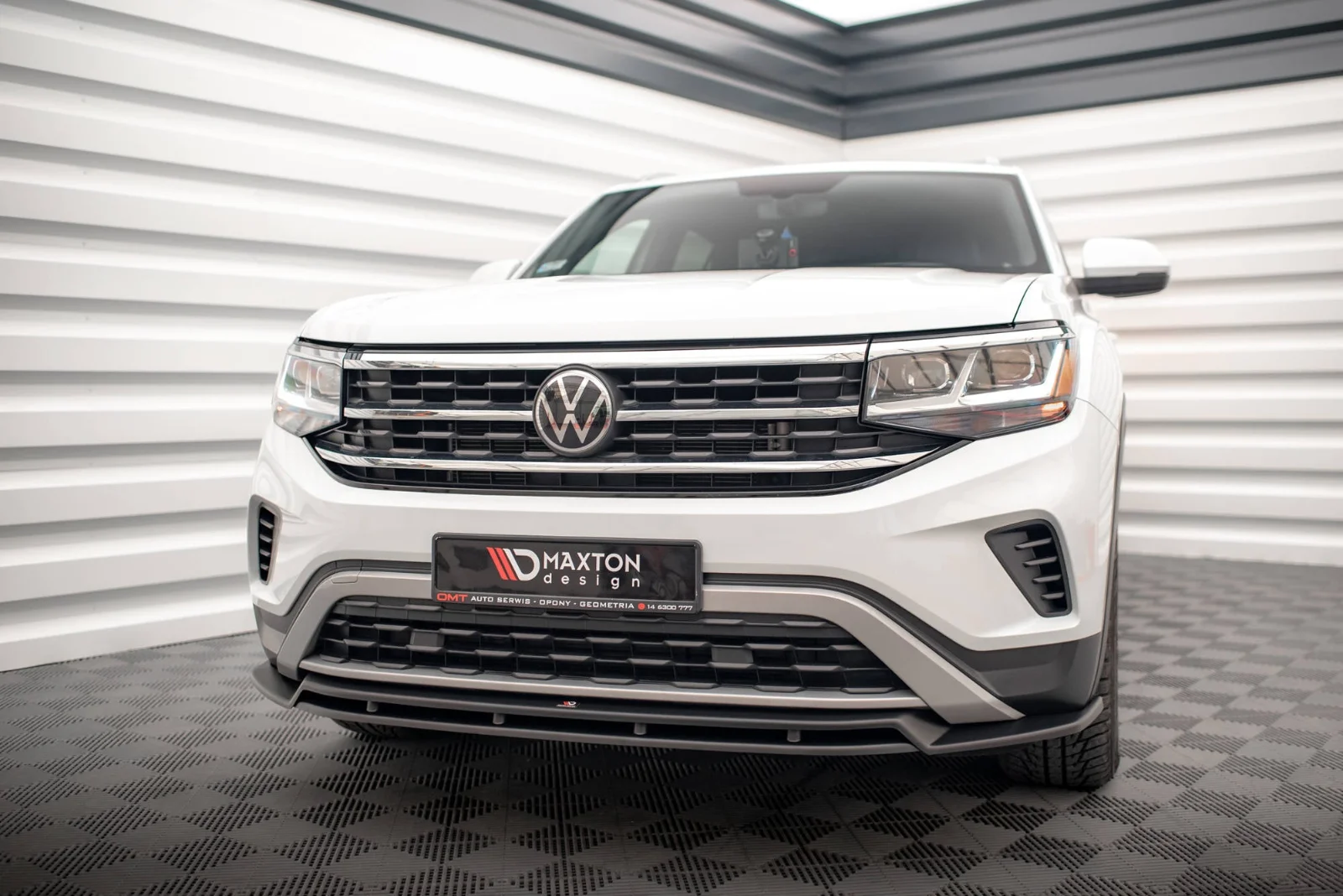 Maxton Design Frontsplitter V.2 für VW Atlas Cross Sport – Schwarz glänzend