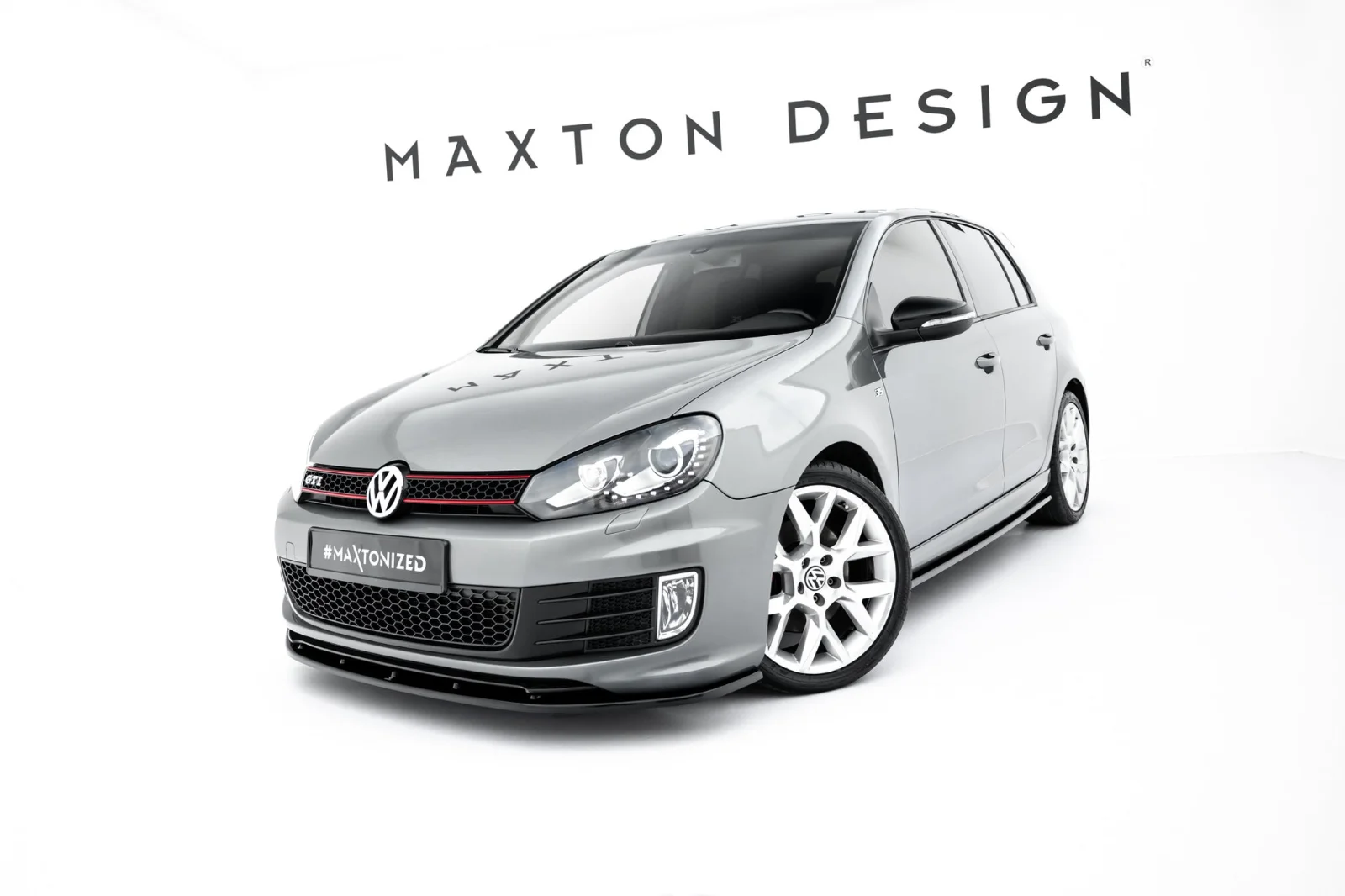 Maxton Design Frontsplitter V.2 für VW Golf 6 (Für Gti 35Th) – Schwarz glänzend