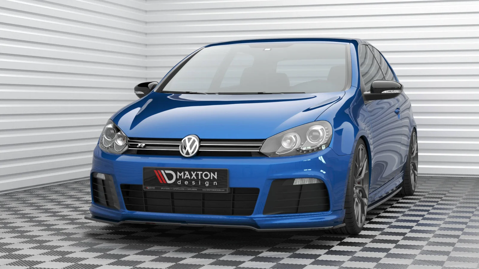 Maxton Design Frontsplitter V.2 für VW Golf 6 R – Schwarz glänzend