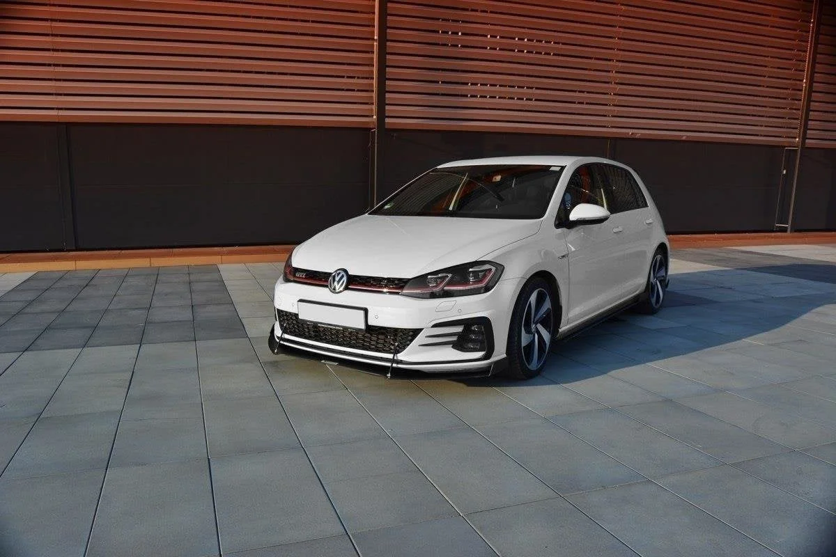 Maxton Design Frontsplitter V.2 für VW Golf 7 GTI GTD FL – Schwarz matt