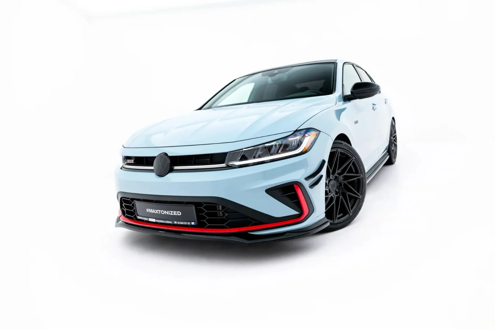 Maxton Design Frontsplitter V.2 für VW Jetta GLI Mk7 FL 2 – Schwarz glänzend