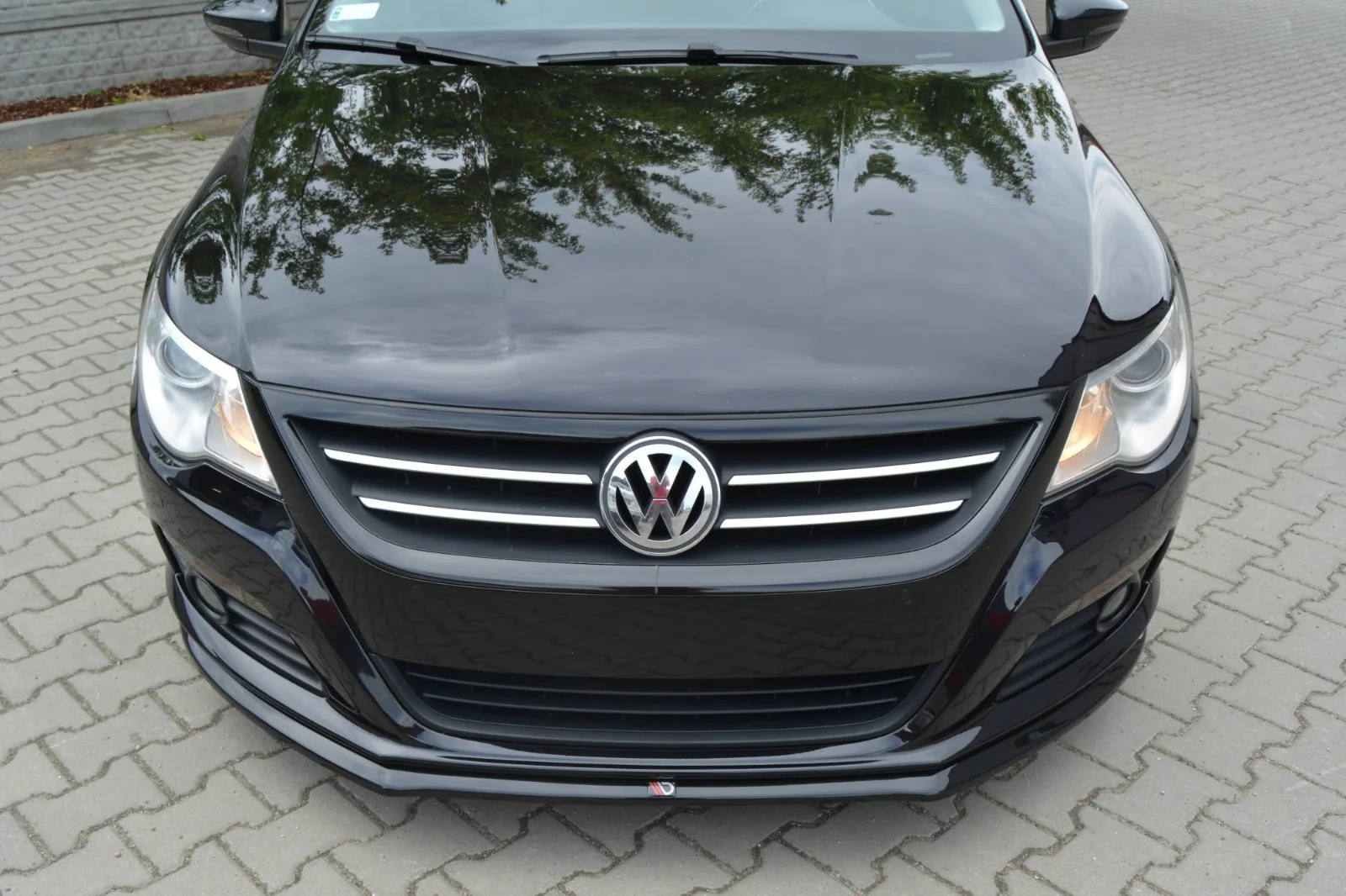 Maxton Design Frontsplitter V.2 für VW Passat CC Standard – Schwarz glänzend