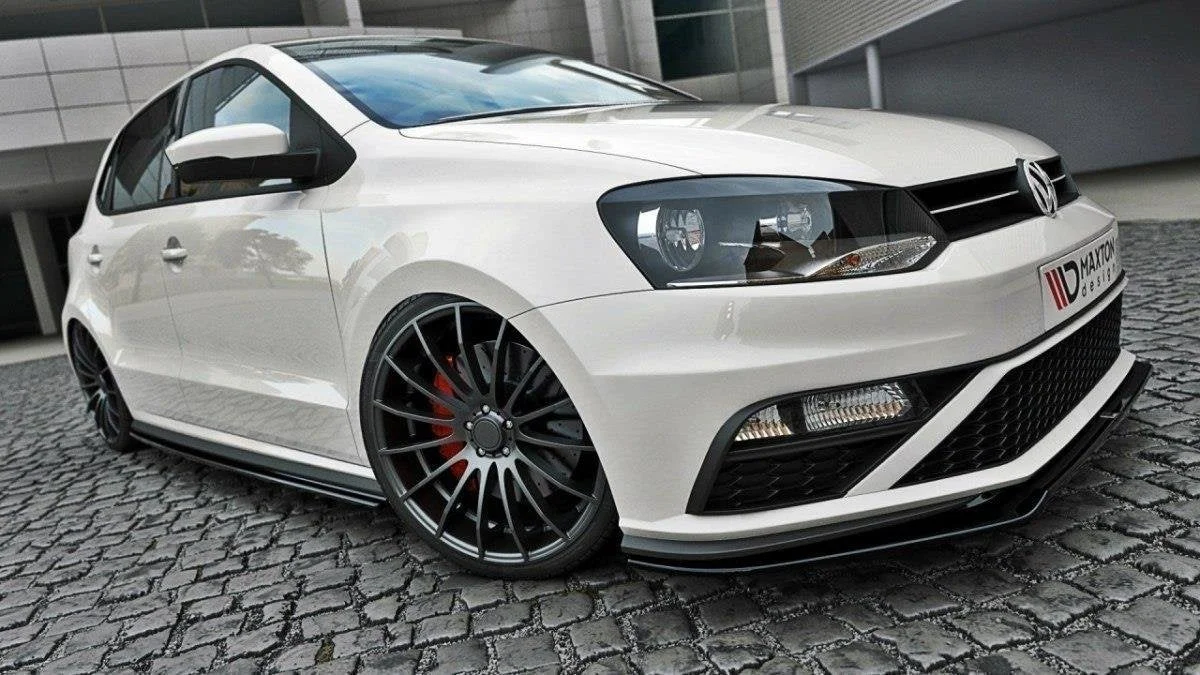 Maxton Design Frontsplitter V.2 für VW Polo GTI Mk5 FL – Schwarz glänzend