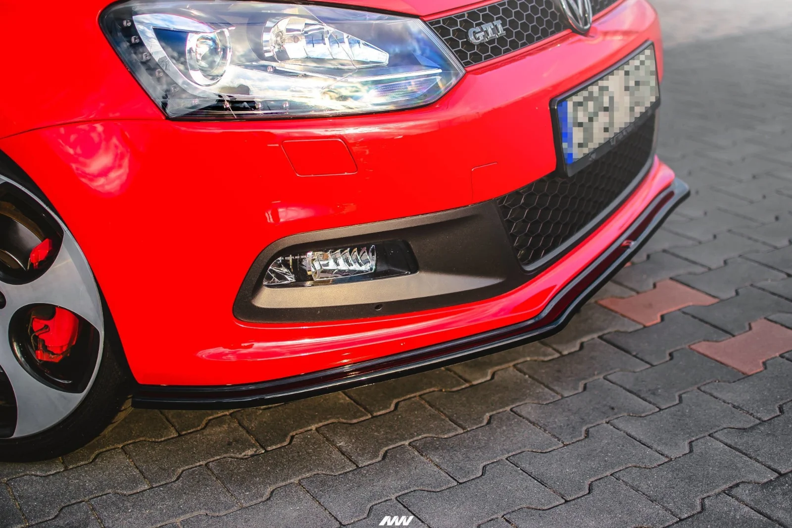 Maxton Design Frontsplitter V.2 für VW Polo GTI Mk5 – Schwarz glänzend