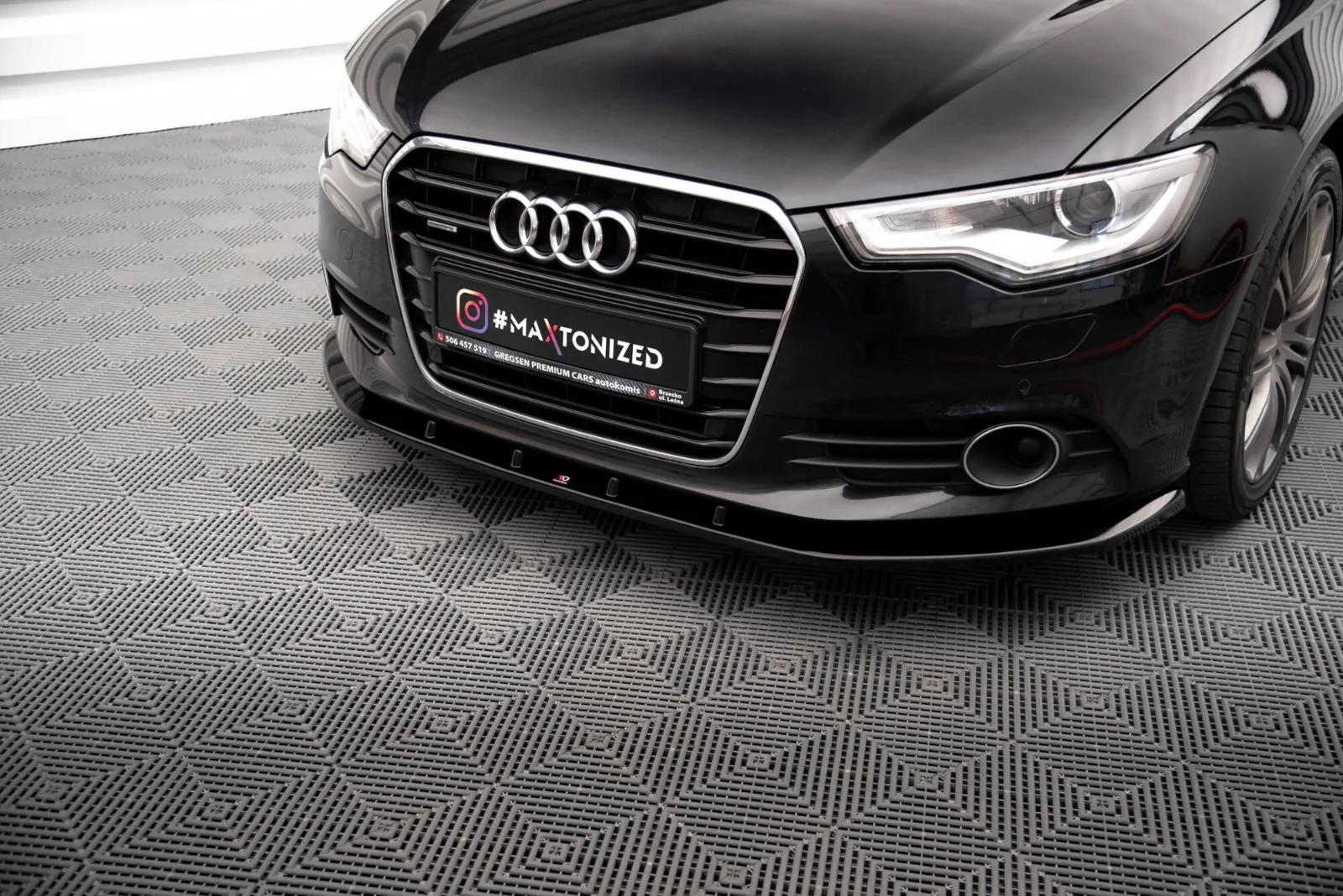 Maxton Design Frontsplitter V.3 für Audi A6 C7 – Schwarz glänzend
