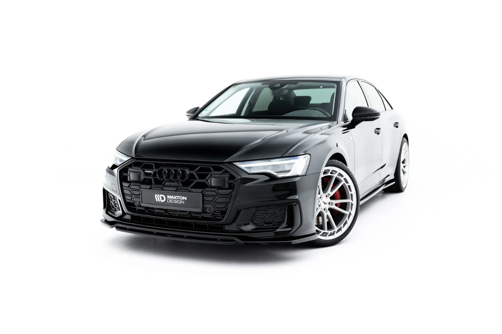 Maxton Design Frontsplitter V.3 für Audi A6 S line S6 C8 FL – Schwarz glänzend