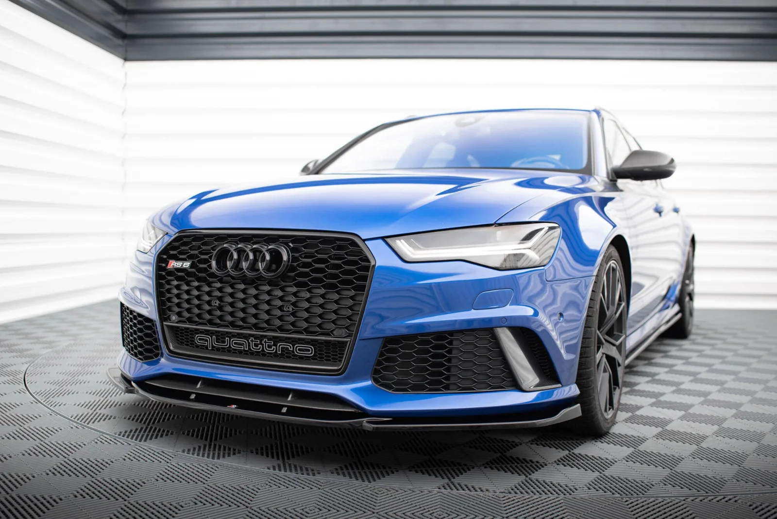 Maxton Design Frontsplitter V.3 für Audi RS6 C7 FL – Schwarz glänzend