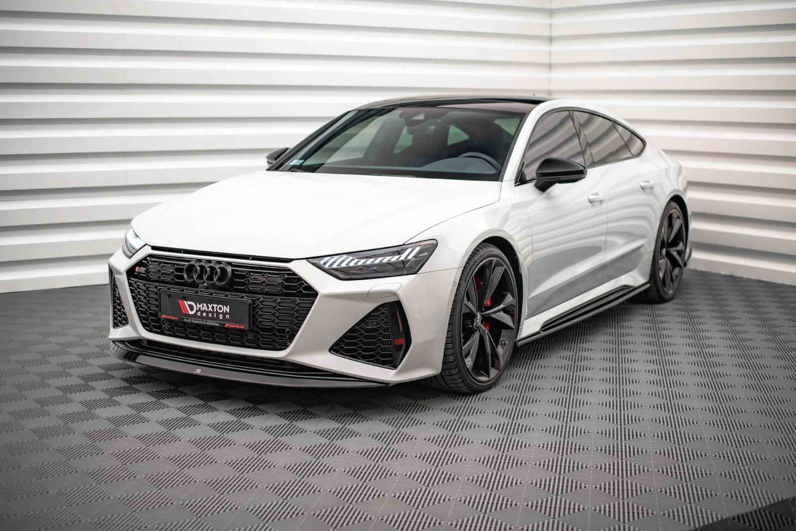 Maxton Design Frontsplitter V.3 für Audi RS7 C8 RS6 FL – Schwarz glänzend
