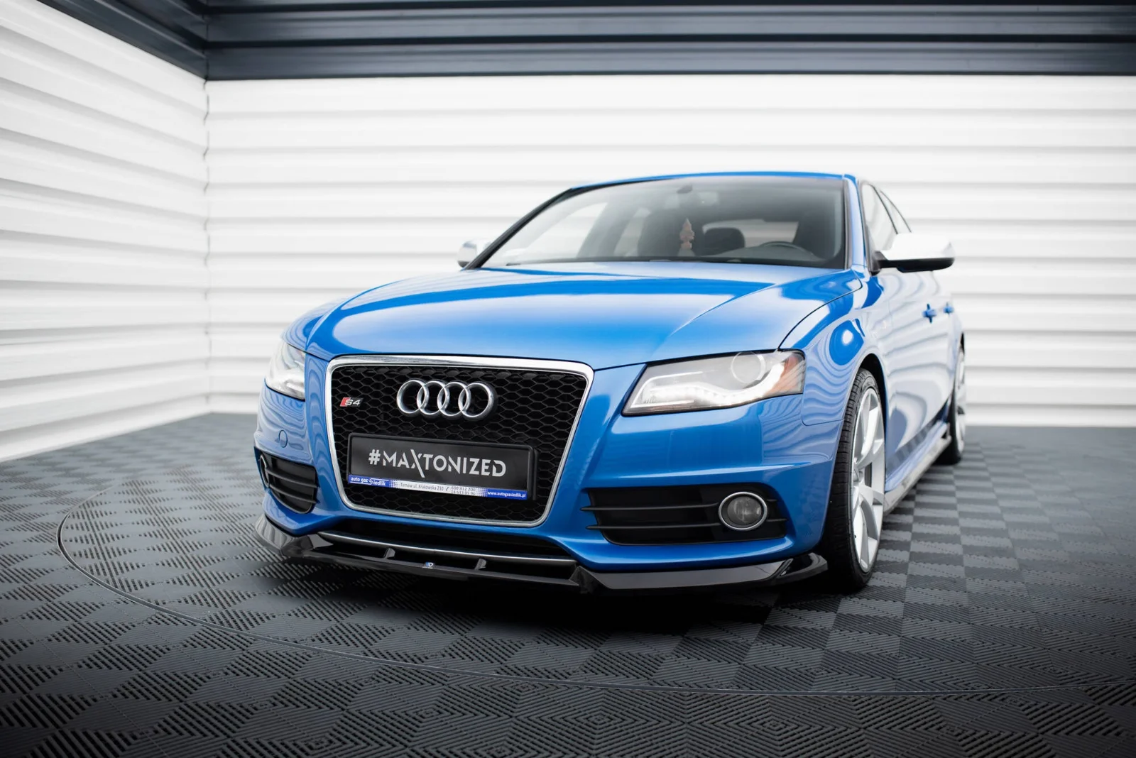 Maxton Design Frontsplitter V.3 für Audi S4 A4 S line B8 – Schwarz glänzend