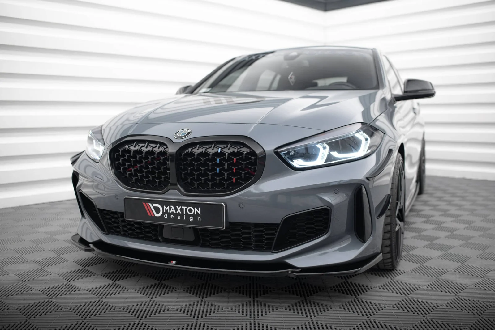 Maxton Frontsplitter V.3 für BMW 1er M-Paket M135i 128ti F40 – Schwarz glänzend