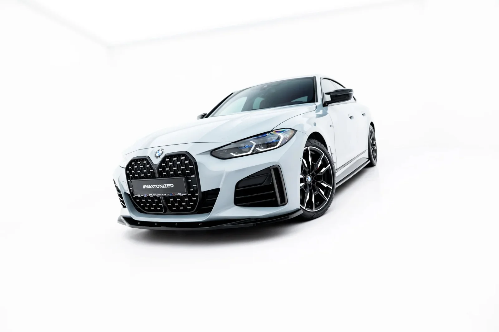 Maxton Frontsplitter V.3 für BMW 4er i4 M-Paket M440i G26 – Schwarz glänzend