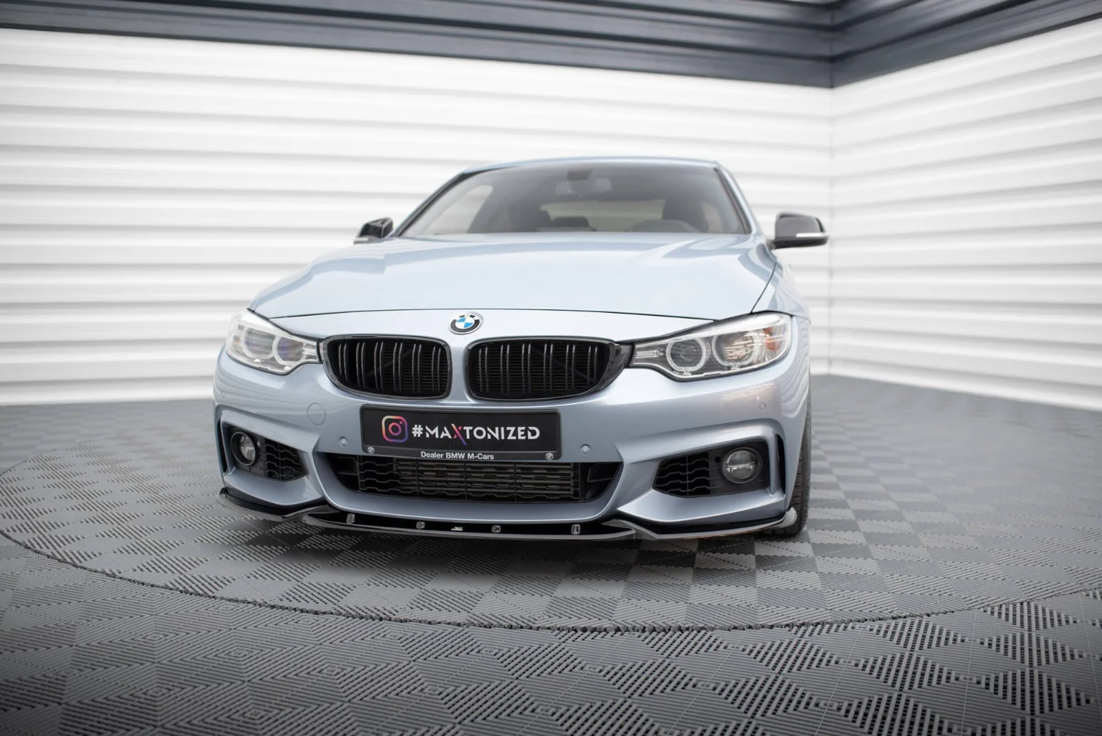 Maxton Frontsplitter V.3 für BMW 4er M-Paket F32 F36 F33 – Schwarz glänzend