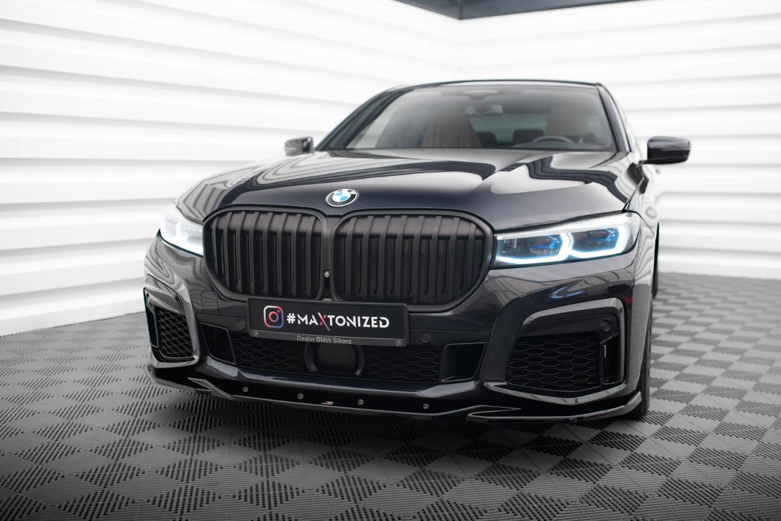 Maxton Frontsplitter V.3 für BMW 7er M-Paket G11 G12 FL – Schwarz glänzend