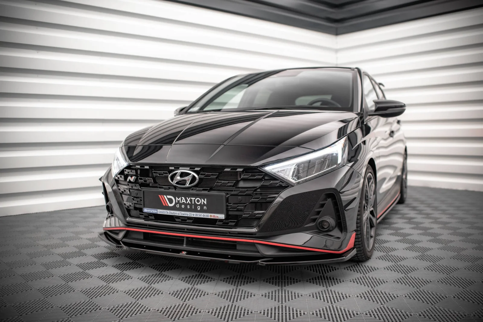 Maxton Design Frontsplitter V.3 für Hyundai i20 N Mk3 – Schwarz glänzend