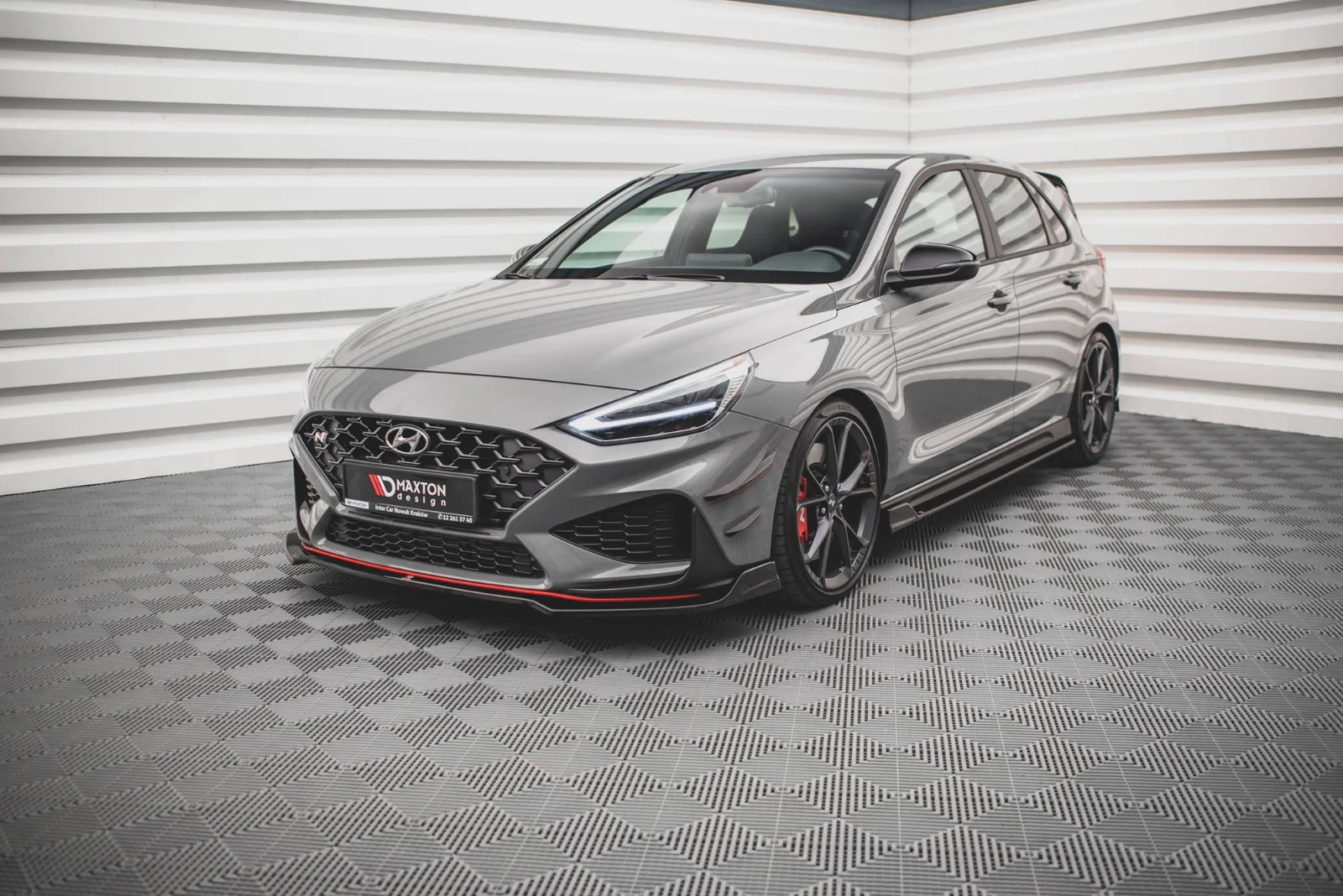 Maxton Frontsplitter V.3 für Hyundai i30 N N-Line Mk3 FL – Schwarz glänzend