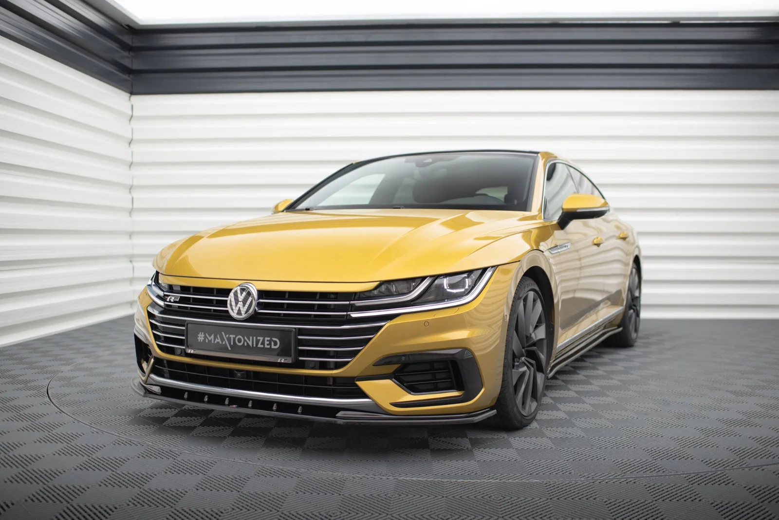 Maxton Design Frontsplitter V.3 für VW Arteon R-Line Mk1 – Schwarz glänzend