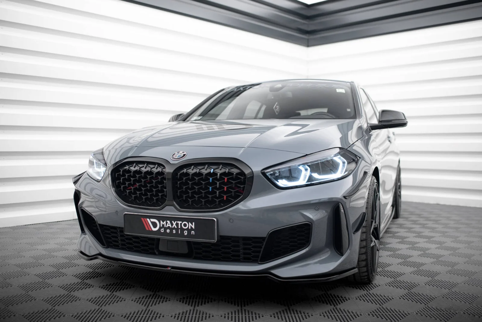 Maxton Frontsplitter V.4 für BMW 1er M-Paket M135i 128ti F40 – Schwarz glänzend – BM-1-40-MPACK-FD4G