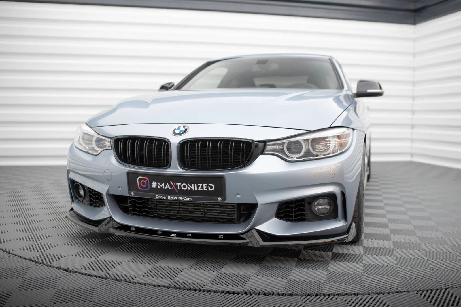 Maxton Frontsplitter V.4 für BMW 4er M-Paket F32 F36 F33 – Schwarz glänzend